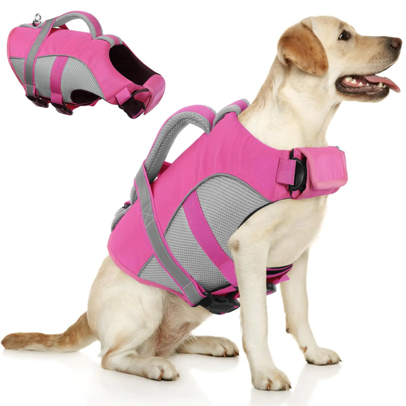 Adjustable High Visibility Dog Life Jacket